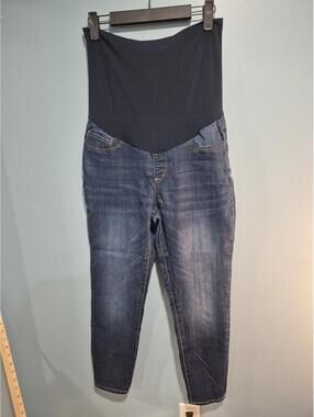 S.O.N.G. Maternity Stretch Denim Jeans with Elastic Waistband, Size M